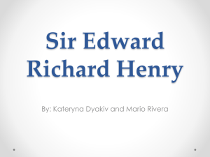 Sir Edward Richard Henry - OldForensics 2012-2013