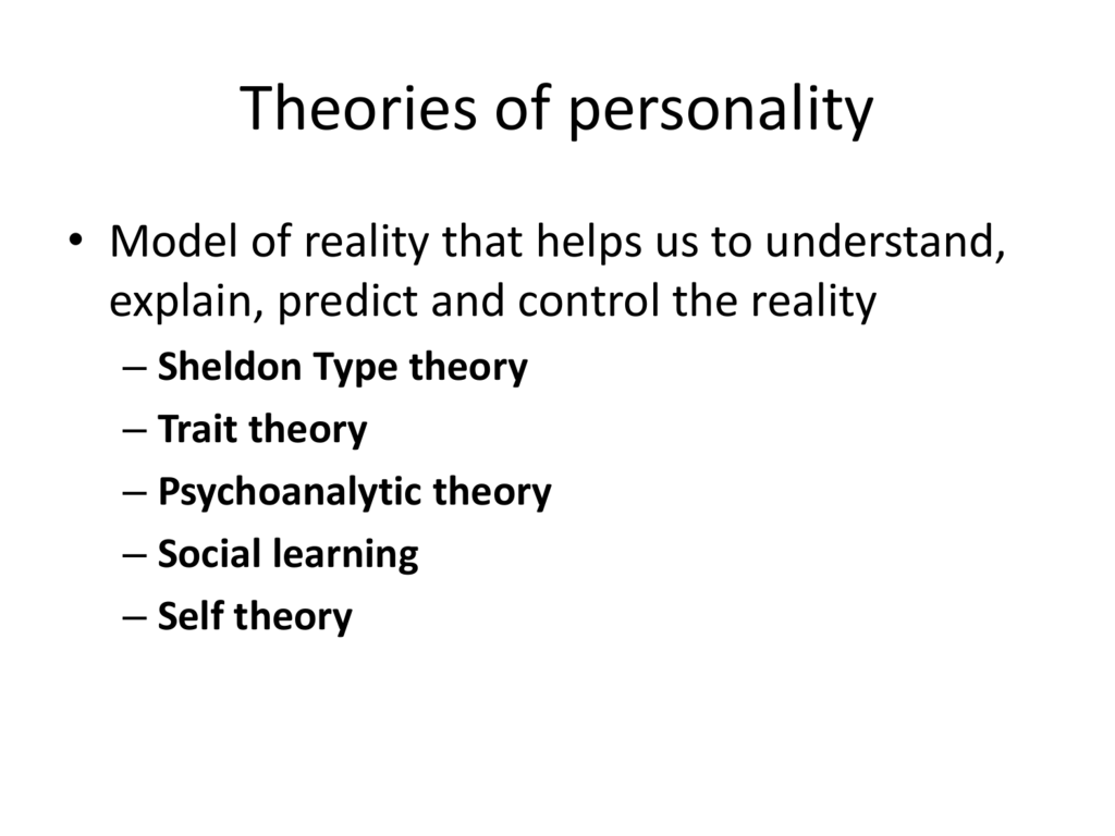 the trait approach to personality assumes that