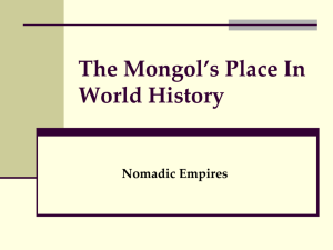 The Mongol's Place In World History
