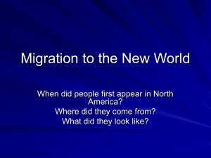 Migration to the New World