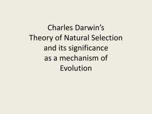 Link natural selection to evolution