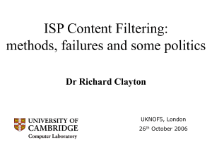 ISP Content Filtering