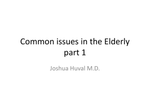 Common issues in the Elderly part 1