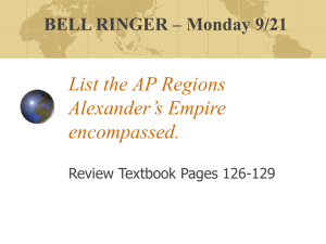 Alexander the Great - Ch 3 PPt