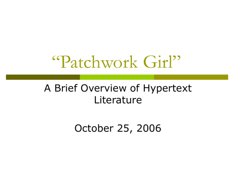 patchwork girl storyspace