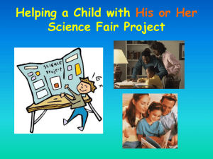 Helping a Child with His or Her Science Fair Project