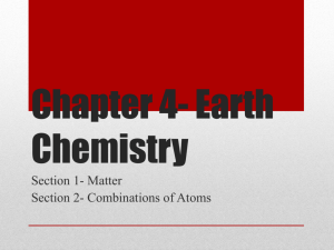 Chapter 4- Earth Chemistry