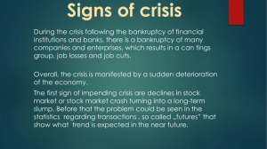 Signs of crisis
