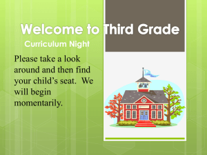 Welcome to Third Grade! - Mrs. Whitfield's Class Page