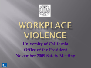 Workplace Violence – November