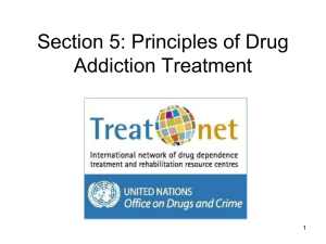 Workshop 2: Principles of Drug Addiction Treatment