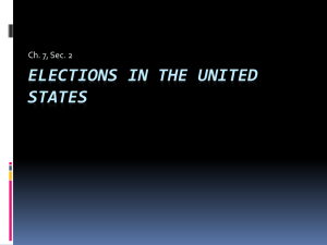 Elections and Campaign Finance in the United States