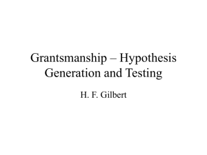 Non-hypothesis driven science Hypothesis