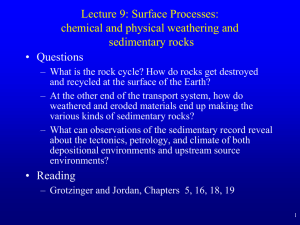 Lecture 12: Surface Processes I