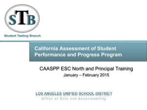 SBAC Presentation 2.18.15 - Los Angeles Unified School District