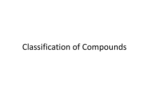 Classes of Compounds