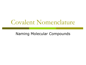 Covalent Nomenclature