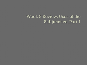 Subjunctive Uses Review PPT