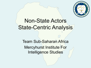 Non-State Actors Analytical Scale