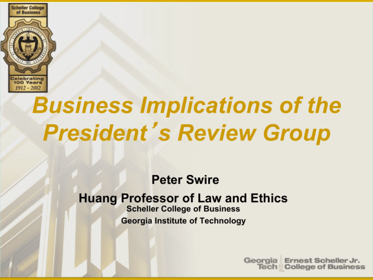 Business Implications Of The President s Review Group