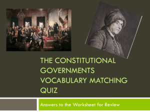 The Constitutional Governments Vocabulary Matching - fchs