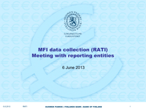 MFI data collection (RATI)