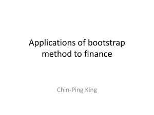 Applications of bootstrap method on finance