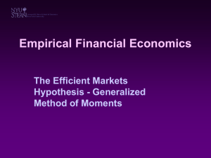 Empirical Financial Economics