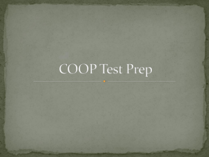 COOP Test Prep
