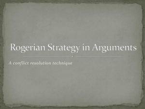Rogerian Strategy in Arguments
