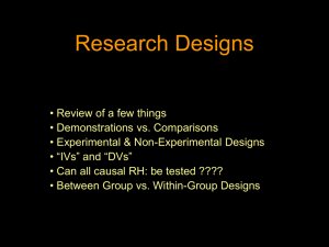 Variables & Research Designs