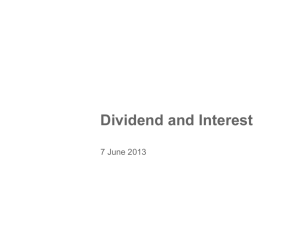 ITS Training course dividend and interest