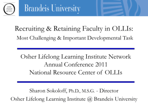 Recruiting & Retaining Faculty in OLLIs