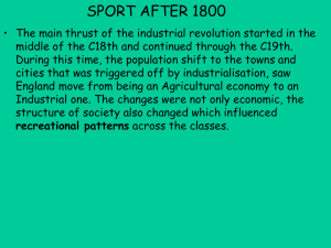 Social Changes - The Industrial Revolution