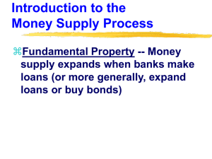 Introduction to the Money Supply Process