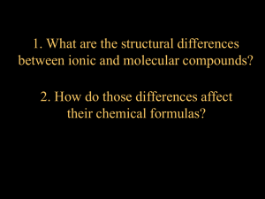 Molecular vs Ionic Compounds