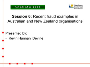 Recent fraud examples in Australian and New Zealand organisations