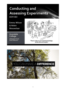 3.11 Conducting and assessing experiments 2013 Stats Day