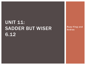 Unit 11: Sadder but wiser 6.12