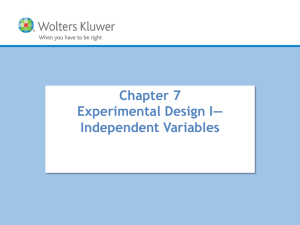 Experimental Design - Wolters Kluwer Health