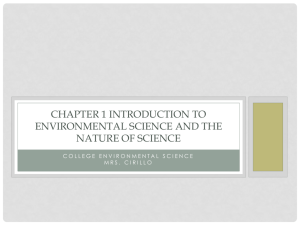 Introduction to and Nature of Science