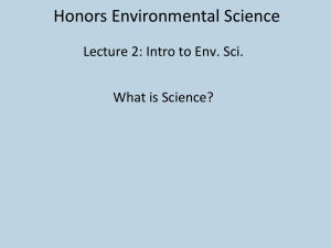 Honors Environmental Science