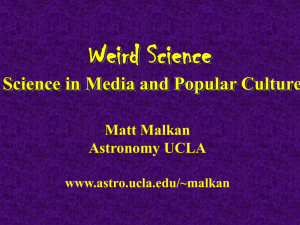 Weird Science Physical Science in Media and Popular Culture