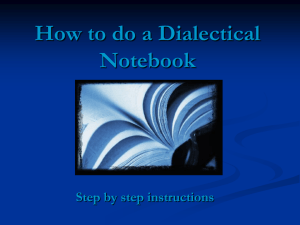 Dialectical Journal Instructions