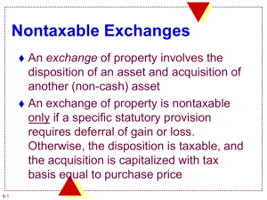 Nontaxable Exchanges