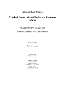 Criminal Law Update - Polk County Bar Association