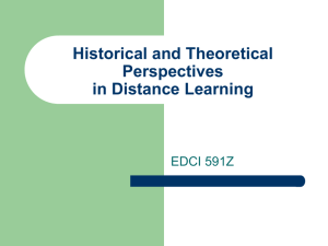Theoretical Perspectives in Distance Learning