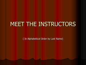 Meet the Instructors - University of Arkansas