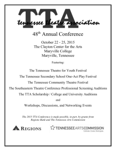 2015 Conference Schedule - Tennessee Theatre Association