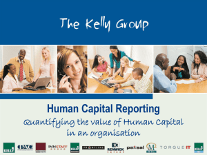Quantifying the value of human capital in an organization